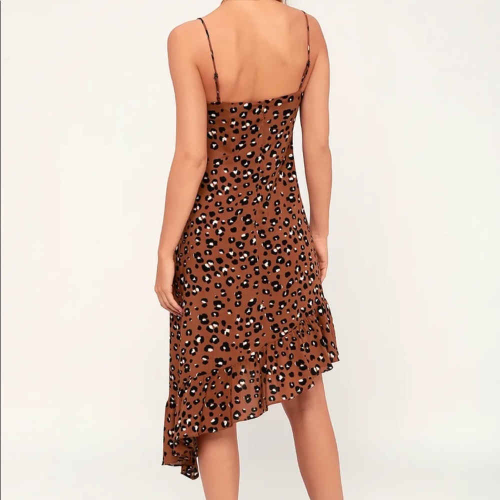 Lush/Lulus Asymmetrical Cheetah Dress